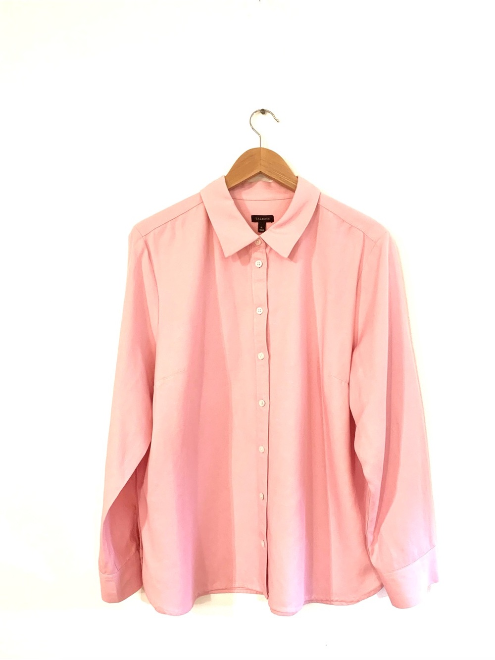 Talbots Soft Pink Button-Down Blouse